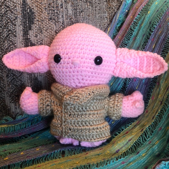 SALE Crochet Pink Girl Baby Yoda - Picture 10 of 10